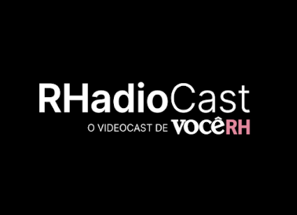 Imagem mostra logotipo do RHadioCast, o videocast de VOCÊ RH
