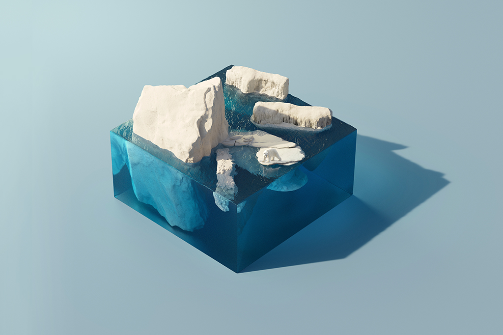 Ilustração de um icebergue.